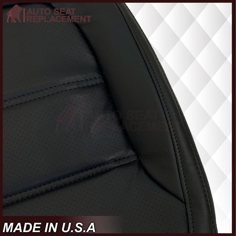 2011 - 2017 Volkswagen Jetta Bottom Perforated Genuine Leather OR Synthetic Leather Seat Cover In Black - Auto Seat Replacement
