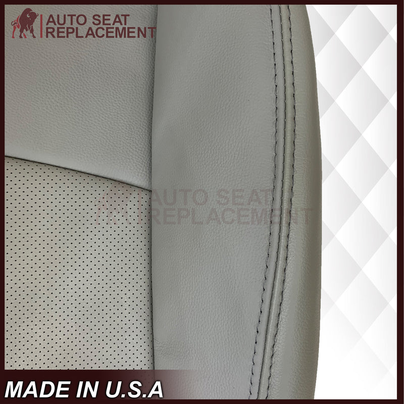 2004-2009 Cadillac SRX Perforated Seat Cover in Genuine Leather Light Gray: Choose From Variation - Auto Seat Replacement