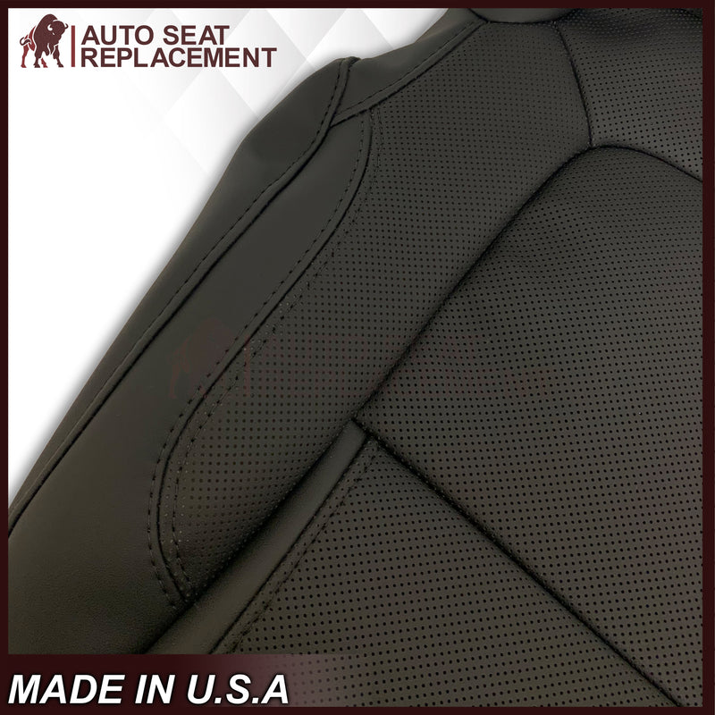 2011 - 2015 Ford Explorer Replacement Perforated Leather/Vinyl Bottom Seat Covers In Black : Choose Leather OR Vinyl - Auto Seat Replacement