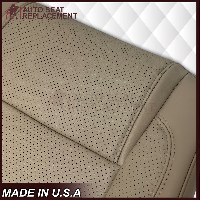 2011 - 2015 Ford Explorer Replacement Perforated Leather Bottom Seat Covers In Gray: Choose Leather OR Vinyl - Auto Seat Replacement