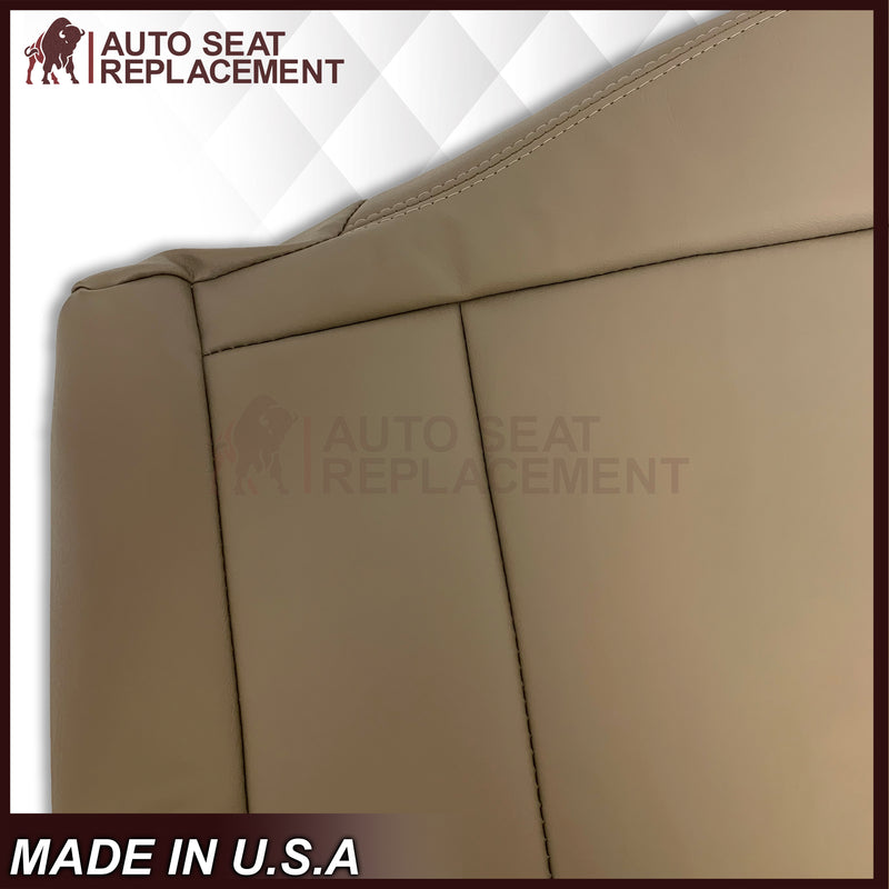 2001 - 2007 Toyota Sequoia Driver OR Passenger Side Top and Bottom Replacement Seat Covers In Tan: Choose your material - Auto Seat Replacement