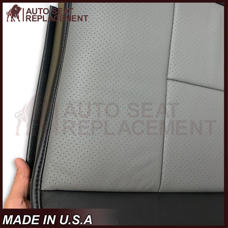 2007 2008 Ford Expedition Eddie Bauer Driver Or Passenger Side Bottom Seat Cover In 2 Tone (Gray - Black) - Auto Seat Replacement