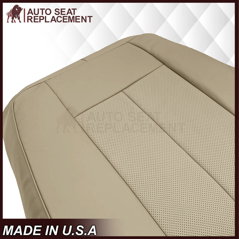 2007-2014 Ford Expedition Eddie Bauer/XLT Replacement Perforated Genuine Leather/Syn. Leather Seat Cover In Tan - Auto Seat Replacement