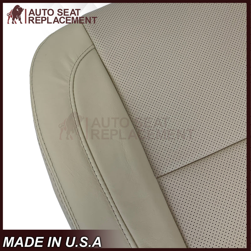 2007-2014 Cadillac Escalade Platinum Edition Driver-Passenger Top or Bottom Seat Covers in Light Tan - Auto Seat Replacement