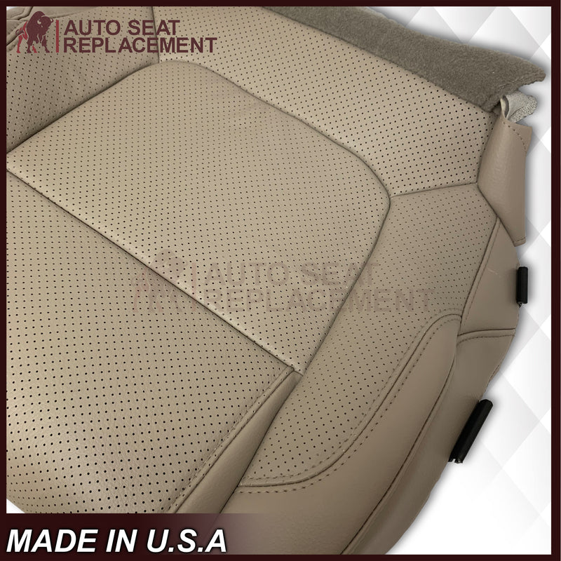 2011 - 2015 Ford Explorer Replacement Perforated Leather Bottom Seat Covers In Gray: Choose Leather OR Vinyl - Auto Seat Replacement