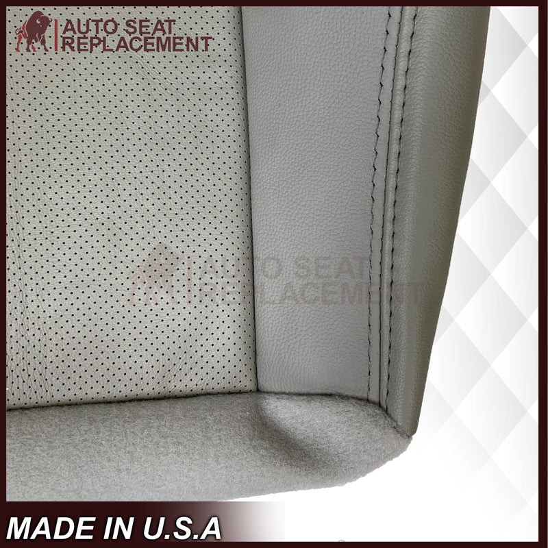 2004-2009 Cadillac SRX Perforated Seat Cover in Genuine Leather Light Gray: Choose From Variation - Auto Seat Replacement