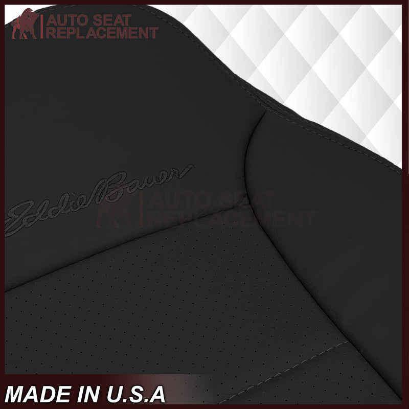1992 - 1996 Ford Bronco Eddie Bauer Synthetic Leather Seat Cover In Black - Auto Seat Replacement