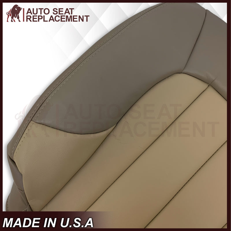 2004 2005 GMC Envoy SLT XL Bottom Replacement Seat Covers 2 Tone Tan: Choose your material - Auto Seat Replacement
