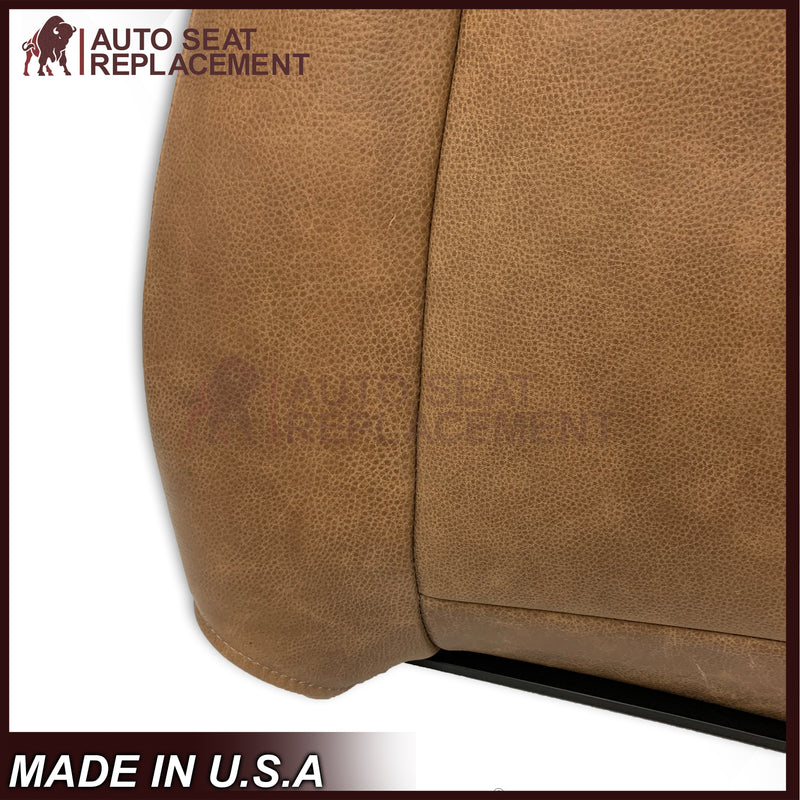 2007 Ford F250 F350 King Ranch Replacement Raw Cowhide Genuine Leather Front Seat Cover With "Outlaw '63" Logo - Auto Seat Replacement