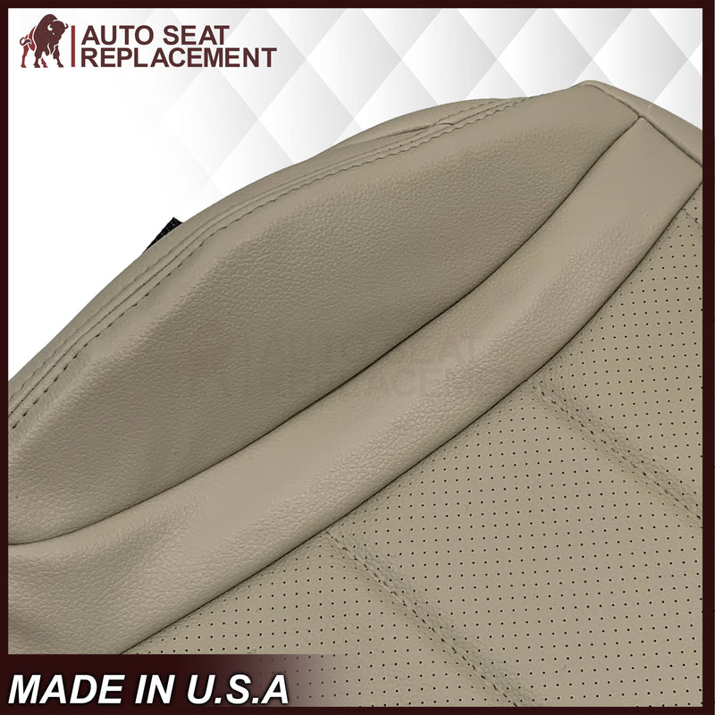 2016 - 2022 Mercedes Benz GLC Class C250, C300,C350 Driver OR Passenger Bottom Synthetic Leather Seat Cover in Light Tan - Auto Seat Replacement