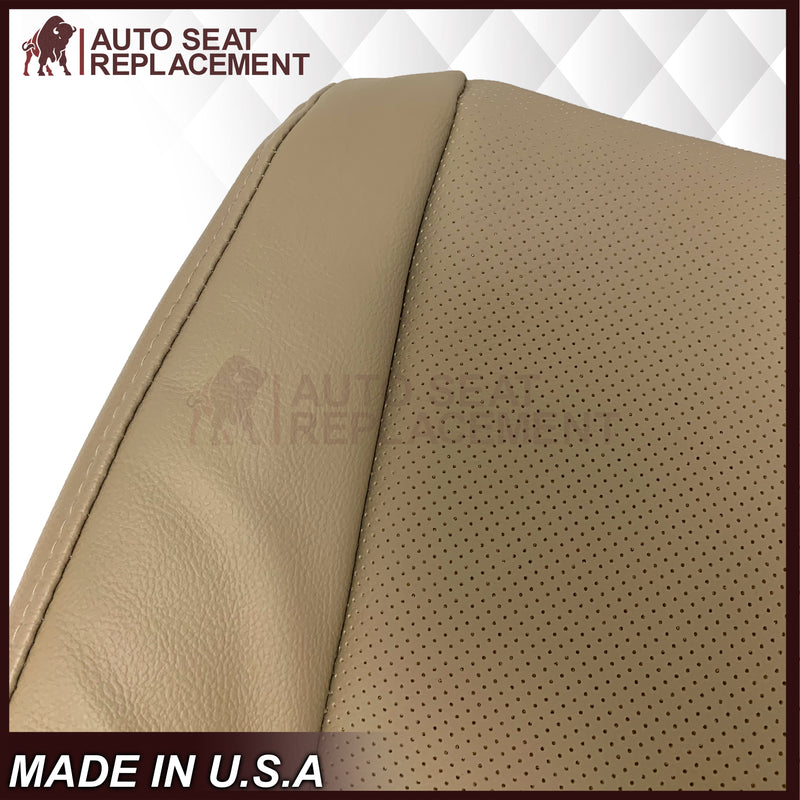 2004 - 2014 Toyota Highlander Driver OR Passenger Side Bottom Genuine Leather/Synthetic Leather Seat Covers In Tan - Auto Seat Replacement