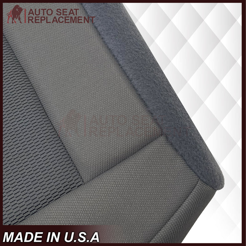 2003-2007 Ford F250 F350 Lariat Seat Cover in Medium Flint Gray Cloth Fabric - Auto Seat Replacement