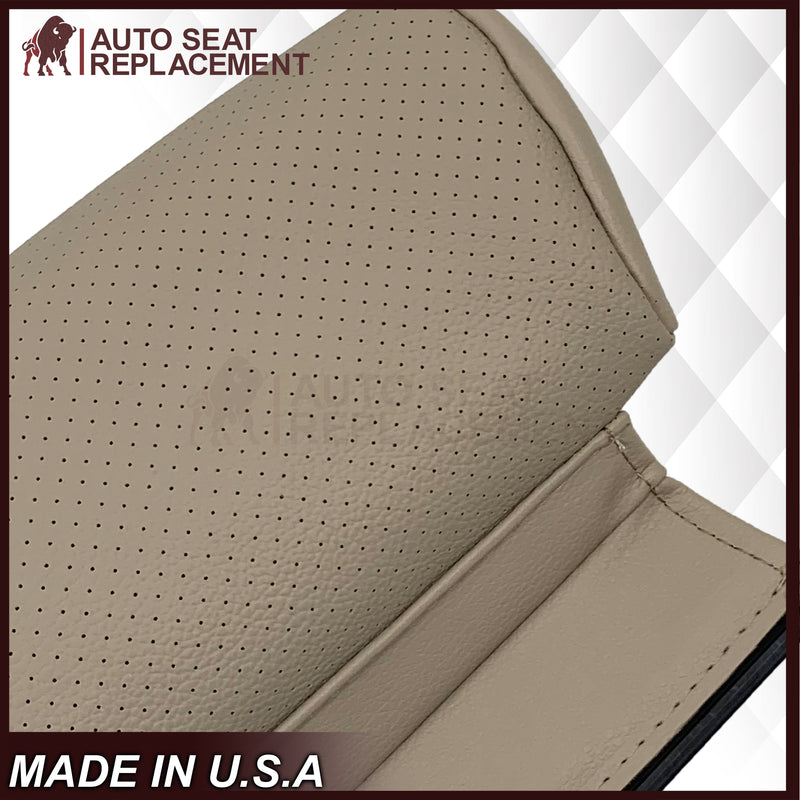 2016 - 2022 Mercedes Benz GLC Class C250, C300,C350 Driver OR Passenger Bottom Synthetic Leather Seat Cover in Light Tan - Auto Seat Replacement