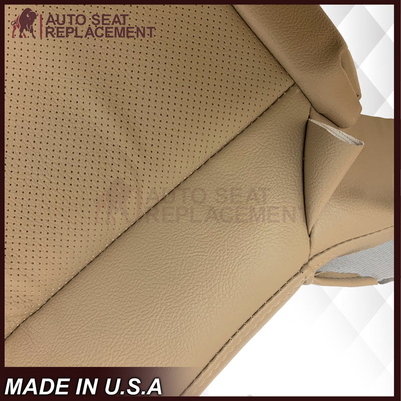 2004 - 2014 Toyota Highlander Driver OR Passenger Side Bottom Genuine Leather/Synthetic Leather Seat Covers In Tan - Auto Seat Replacement
