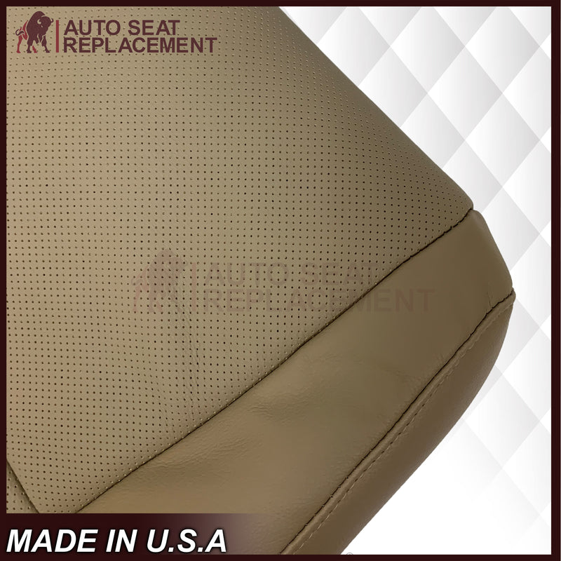 2004 - 2014 Toyota Highlander Driver OR Passenger Side Bottom Genuine Leather/Synthetic Leather Seat Covers In Tan - Auto Seat Replacement
