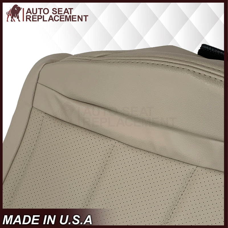 2016 - 2022 Mercedes Benz GLC Class C250, C300,C350 Driver OR Passenger Bottom Synthetic Leather Seat Cover in Light Tan - Auto Seat Replacement