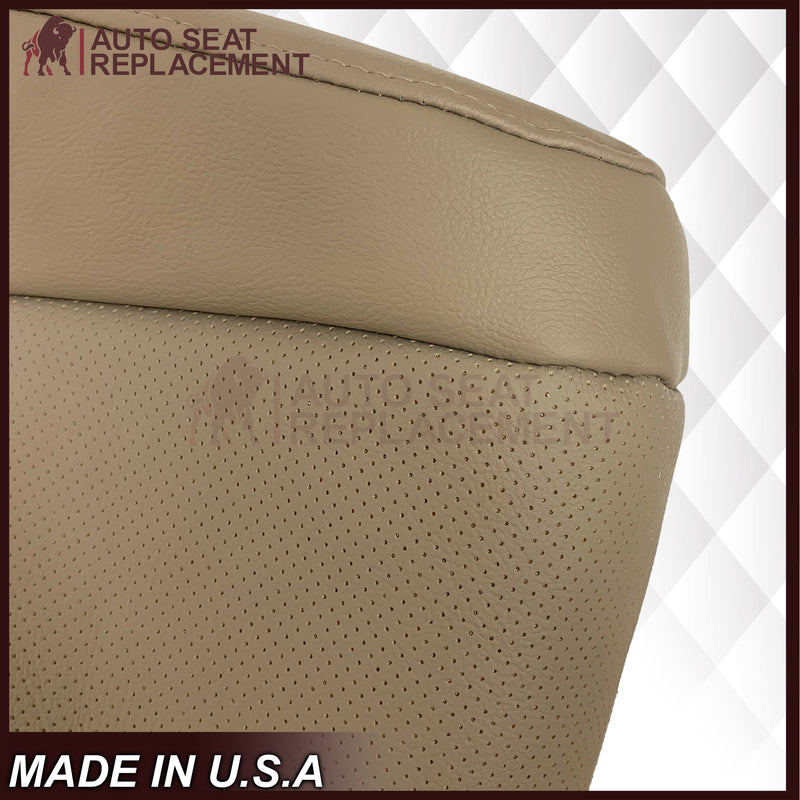 2004 - 2014 Toyota Highlander Driver OR Passenger Side Bottom Genuine Leather/Synthetic Leather Seat Covers In Tan - Auto Seat Replacement
