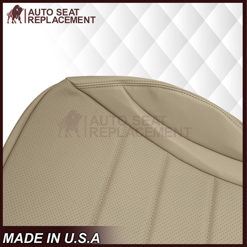 2016 - 2022 Mercedes Benz GLC Class C250, C300,C350 Driver OR Passenger Bottom Synthetic Leather Seat Cover in Light Tan - Auto Seat Replacement