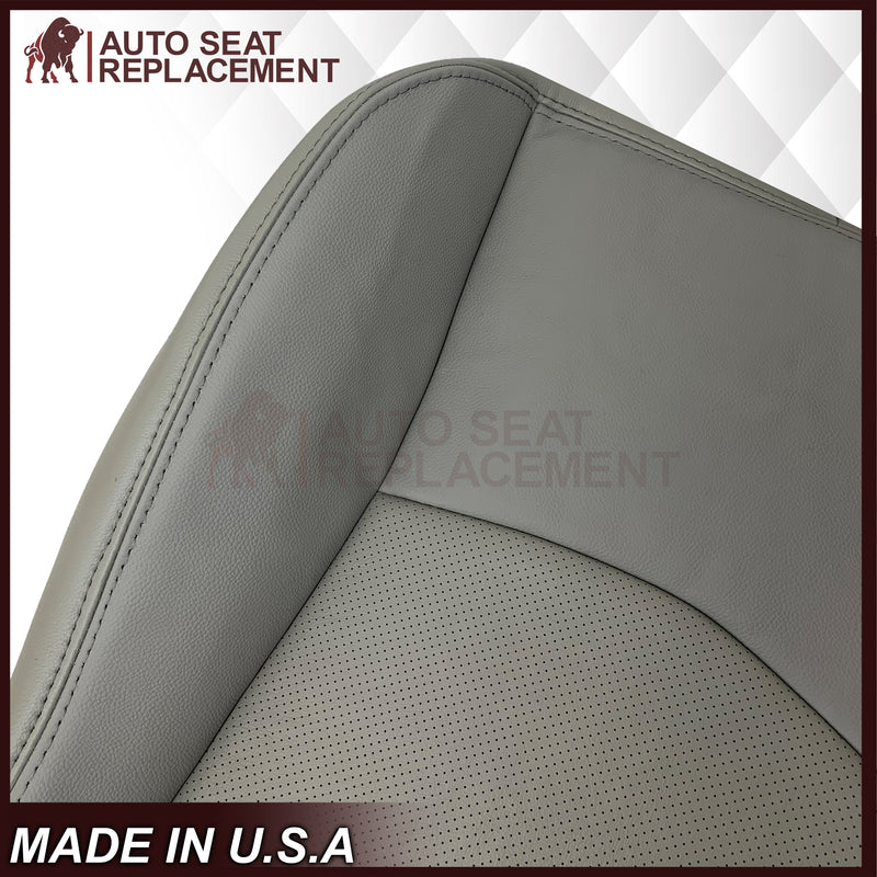 2004-2009 Cadillac SRX Perforated Seat Cover in Genuine Leather Light Gray: Choose From Variation - Auto Seat Replacement