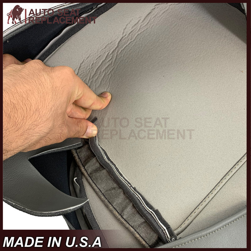 2007 - 2013 Toyota Sequoia SR5 Driver OR Passenger Side Top and Bottom Replacement Seat Covers In Gray: Choose your material - Auto Seat Replacement
