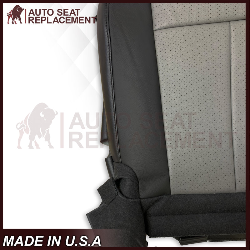 2007 2008 Ford Expedition Eddie Bauer Driver Or Passenger Side Bottom Seat Cover In 2 Tone (Gray - Black) - Auto Seat Replacement