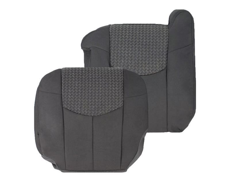 ONLY For 2002 Chevy Avalanche 1500/2500 Replacement Cloth Seat Covers In Dark Gray - Auto Seat Replacement