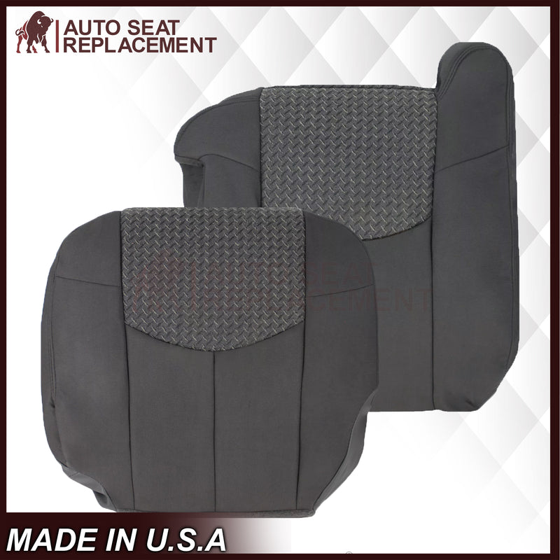 ONLY For 2002 Chevy Avalanche 1500/2500 Replacement Cloth Seat Covers In Dark Gray - Auto Seat Replacement