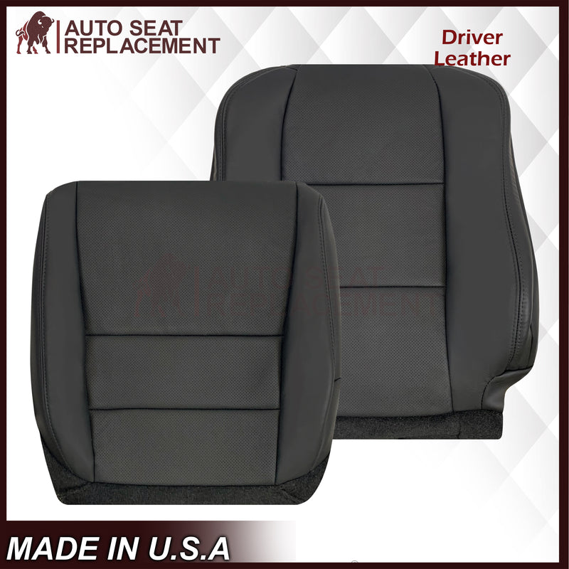 2005 - 2008 Acura TL Driver Or Passenger Seat Covers In Black: Choose Leather OR Synthetic Leather