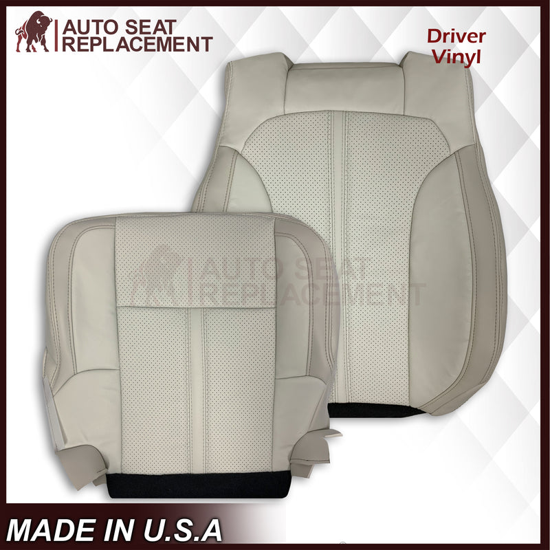 2009 - 2012 Lincoln MKS Replacement Seat Covers in Tan: Choose Genuine Leather or Vinyl - Auto Seat Replacement