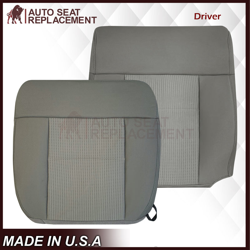 2007 2008 Ford F-150 XLT Replacement Driver OR Passenger Seat Cover in Gray Fabric - Auto Seat Replacement