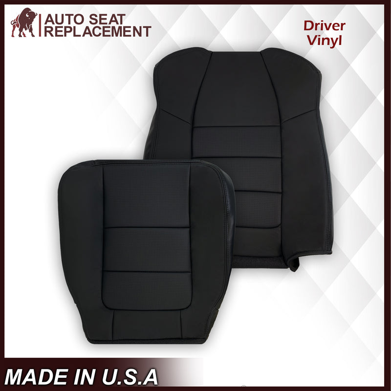 2001 2002 2003 Ford F350/F250 Lariat Extended Cab Perforated Seat Cover in Black: Choose Leather OR Vinyl - Auto Seat Replacement