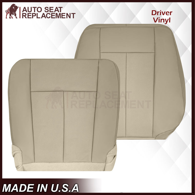2007-2014 Ford Expedition Eddie Bauer/XLT Replacement Perforated Genuine Leather/Syn. Leather Seat Cover In Tan - Auto Seat Replacement