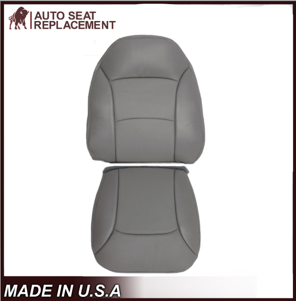 For 2003-2008 Ford E250 Econoline Van Perforated Front Vinyl Replacement Seat Covers in Flint Gray