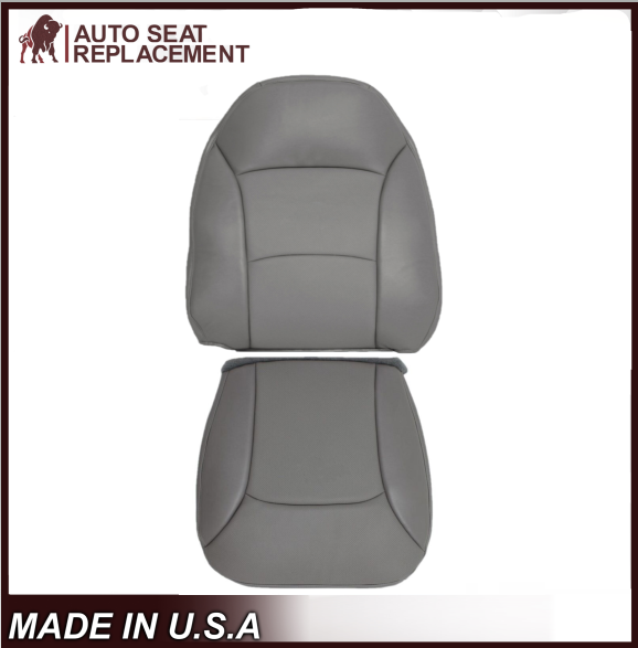 For 2003-2008 Ford E250 Econoline Van Perforated Front Vinyl Replacement Seat Covers in Flint Gray - Auto Seat Replacement