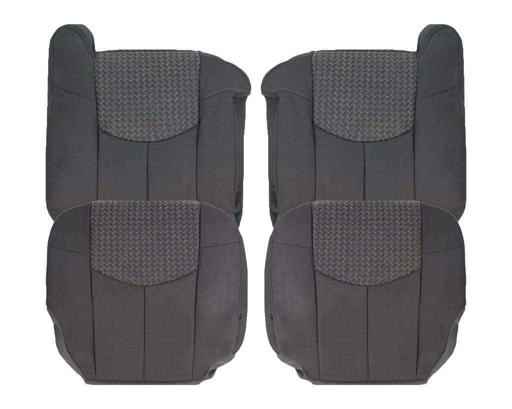 ONLY For 2002 Chevy Avalanche 1500/2500 Replacement Cloth Seat Covers In Dark Gray - Auto Seat Replacement