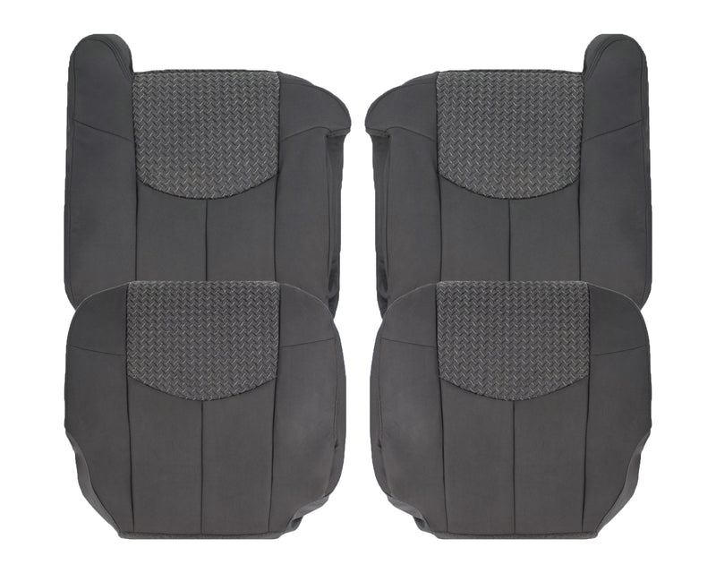 ONLY For 2002 Chevy Avalanche 1500/2500 Replacement Cloth Seat Covers In Dark Gray - Auto Seat Replacement