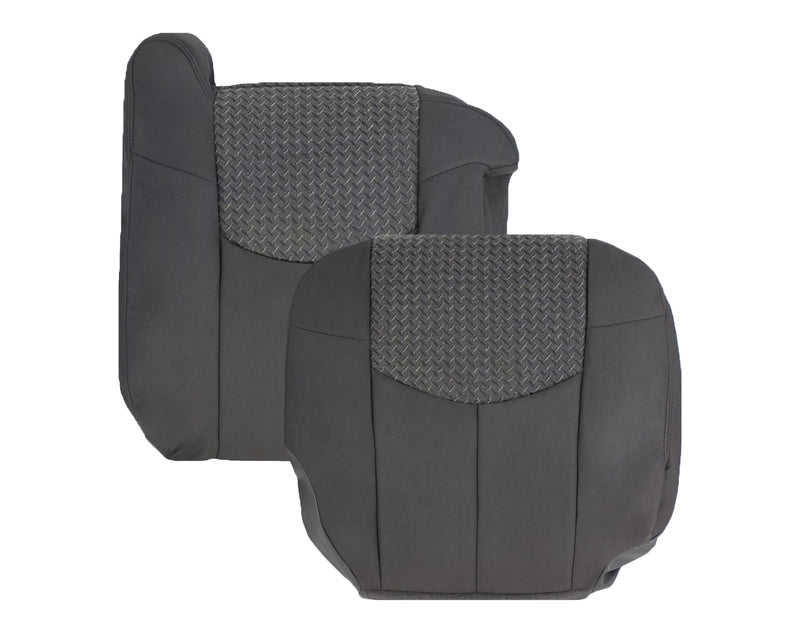 ONLY For 2002 Chevy Avalanche 1500/2500 Replacement Cloth Seat Covers In Dark Gray - Auto Seat Replacement