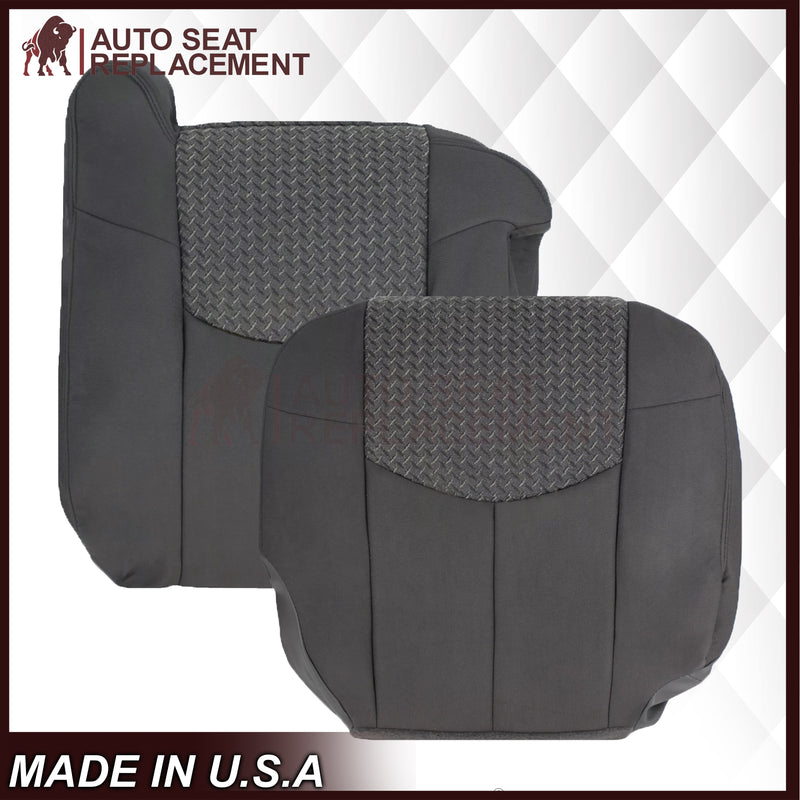 ONLY For 2002 Chevy Avalanche 1500/2500 Replacement Cloth Seat Covers In Dark Gray - Auto Seat Replacement