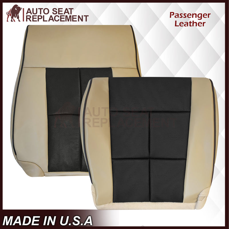 2007 - 2014 Lincoln Navigator Replacement Genuine Leather or Synthetic Leather Seat Cover in Tan & Black - Auto Seat Replacement