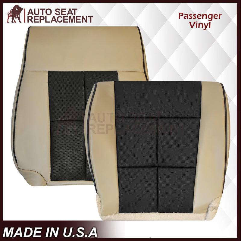 2007 - 2014 Lincoln Navigator Replacement Genuine Leather or Synthetic Leather Seat Cover in Tan & Black - Auto Seat Replacement