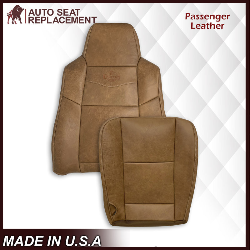 2002-2007 Ford F250 F350 King Ranch Replacement Raw Cowhide Genuine Leather OR Vinyl Front Seat Cover - Auto Seat Replacement