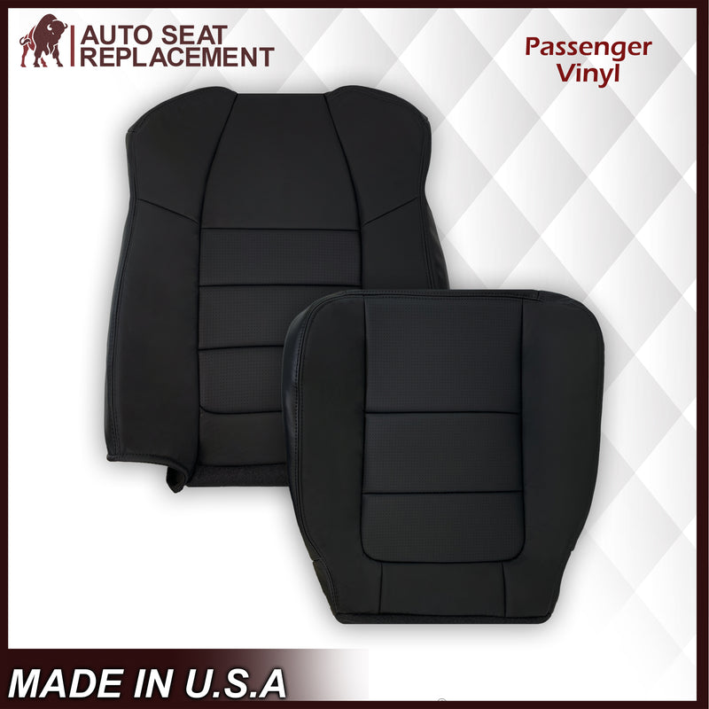 2001 2002 2003 Ford F350/F250 Lariat Extended Cab Perforated Seat Cover in Black: Choose Leather OR Vinyl - Auto Seat Replacement
