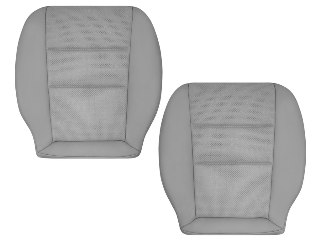 2008-2015 Mercedes Benz GLK250, GLK-350 Driver or Passenger Bottom Replacement Leather Seat Cover: Perforated Gray - Auto Seat Replacement