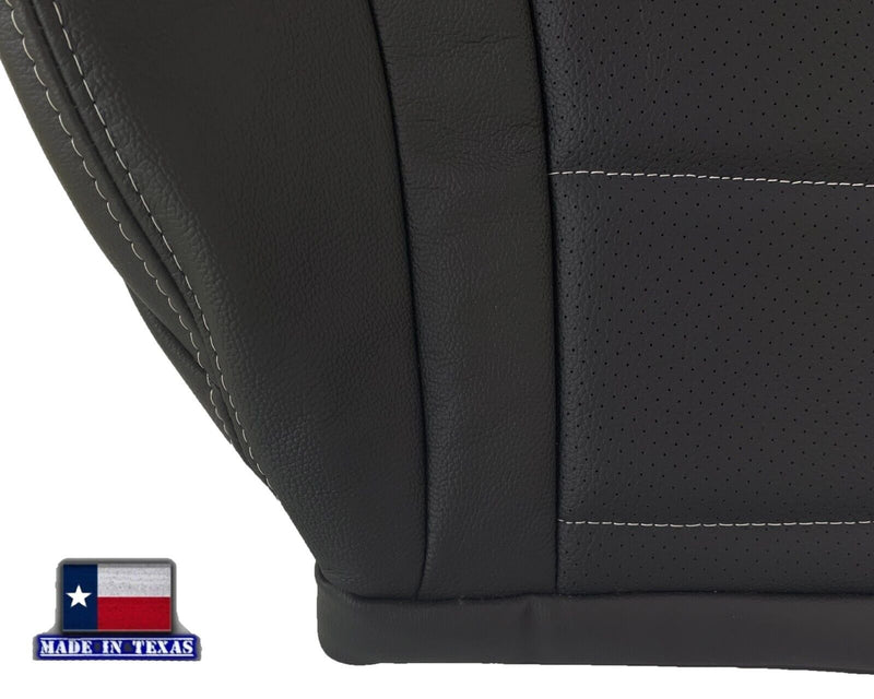 2016 - 2022 Mercedes Benz GLC Class C250, C300, C350 Driver OR Passenger Bottom Leather Seat Cover in Perforated Black - Auto Seat Replacement