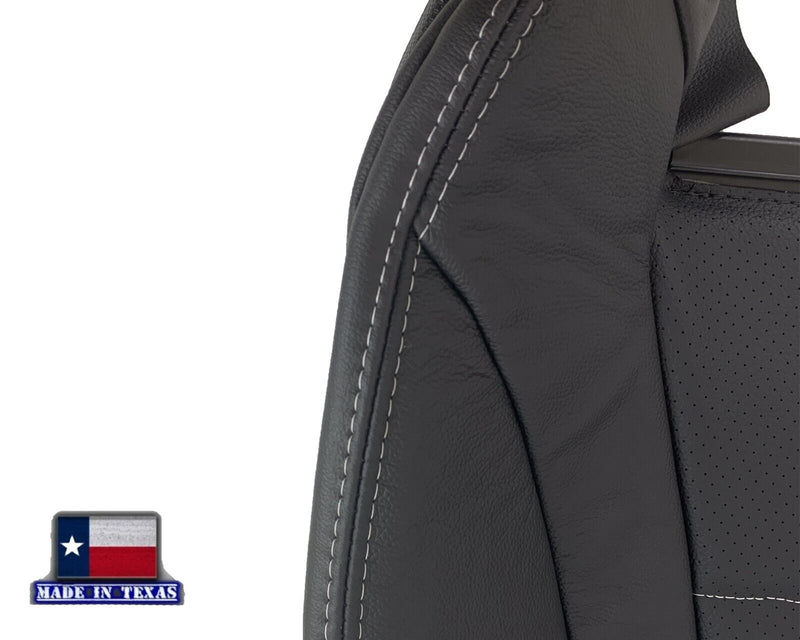2016 - 2022 Mercedes Benz GLC Class C250, C300, C350 Driver OR Passenger Bottom Leather Seat Cover in Perforated Black - Auto Seat Replacement