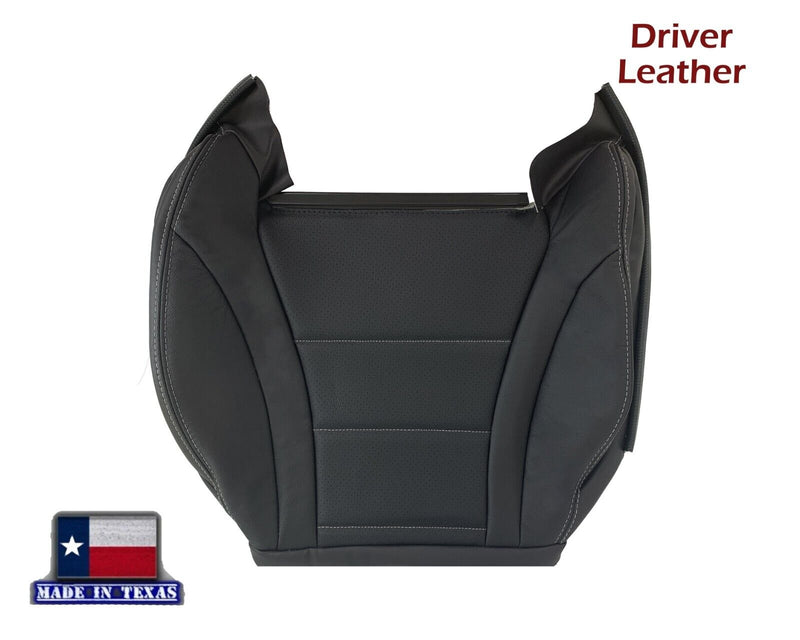 2016 - 2022 Mercedes Benz GLC Class C250, C300, C350 Driver OR Passenger Bottom Leather Seat Cover in Perforated Black - Auto Seat Replacement