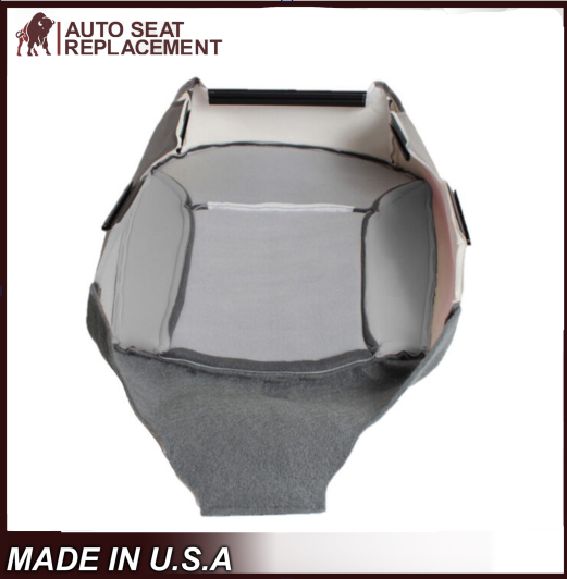 For 2003-2008 Ford E250 Econoline Van Perforated Front Vinyl Replacement Seat Covers in Flint Gray - Auto Seat Replacement