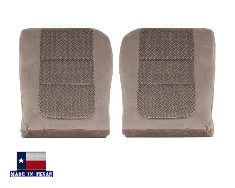2001 Ford F250 F350 XLT Crew Cab Med. Parchment Tan Cloth Seat Cover- Choose your pieces - Auto Seat Replacement