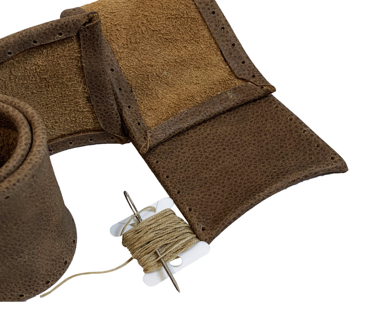 2003 - 2007 Ford F-250 F350 King Ranch: Genuine Leather Steering Wheel Cover  + Lacing Thread and Flat head Needle - Auto Seat Replacement