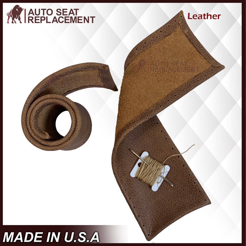 2003 - 2007 Ford F-250 F350 King Ranch: Genuine Leather Steering Wheel Cover  + Lacing Thread and Flat head Needle - Auto Seat Replacement